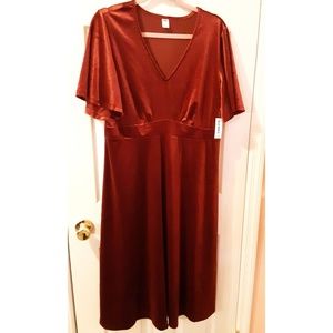 Old Navy wine velvet dress, size XL